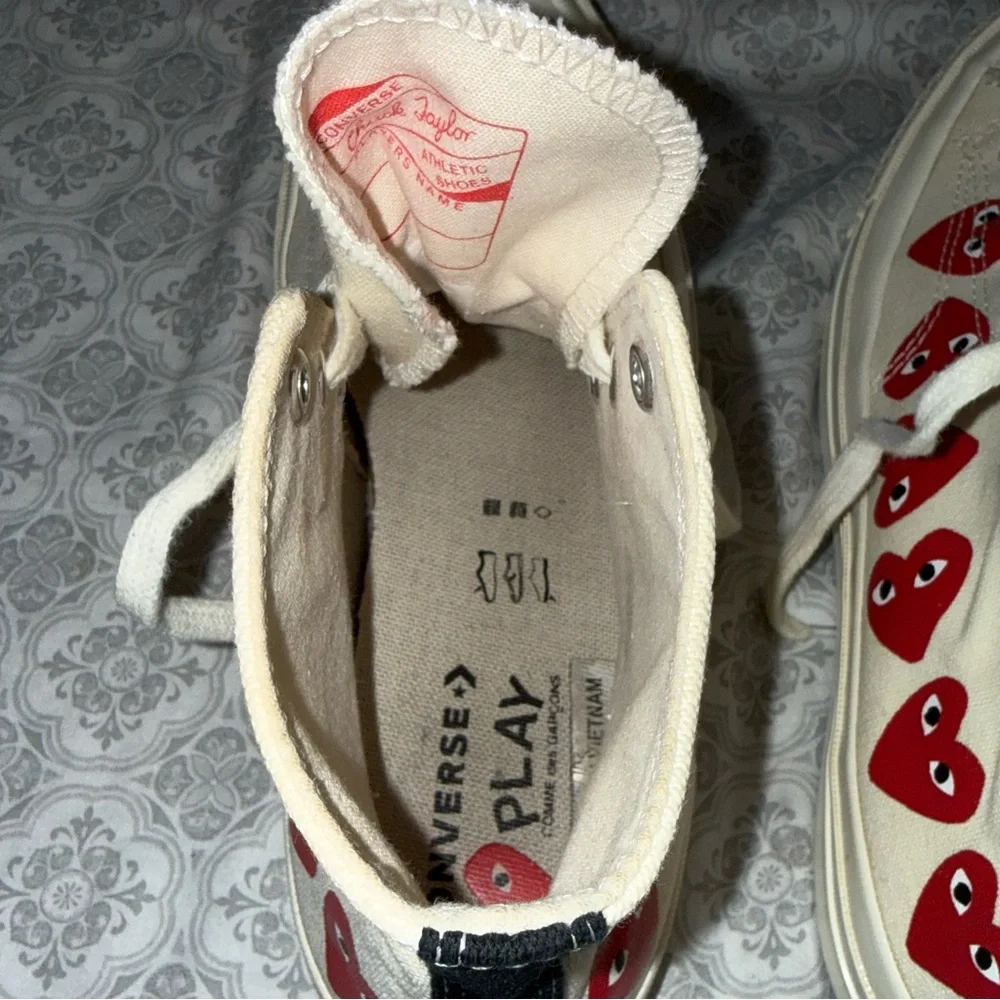 Converse X Comme Des Garcons Cdg Play Multi Heart Chuck Taylor High Men’s Size 9